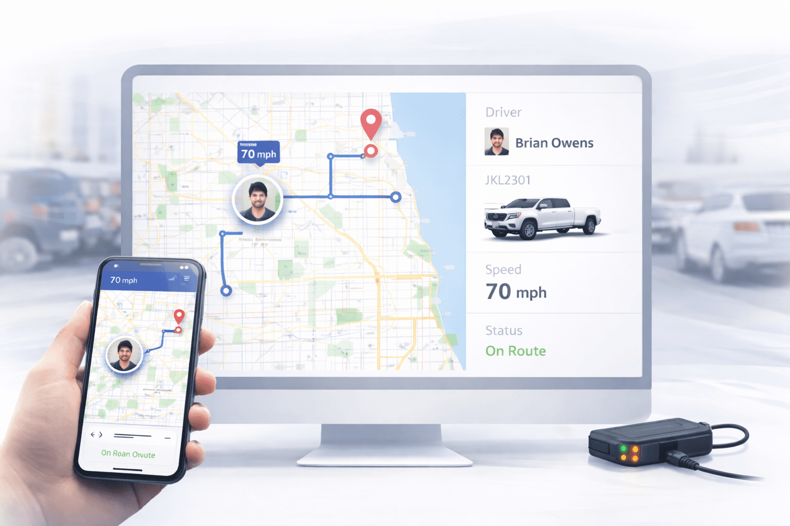 Live trip tracking on a map